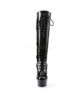 Plateau Kniestiefel DELIGHT-2023 - Lack Schwarz Plateau Kniestiefel DELIGHT-2023 - Lack Schwarz