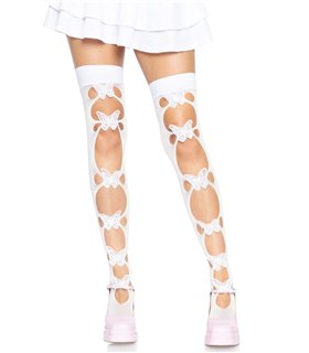 Butterfly applique thigh highs