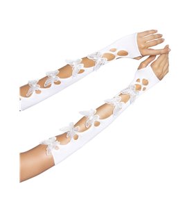 Butterfly applique arm warmers