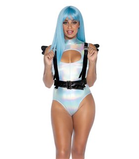 Furry angel wing body harness