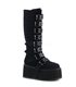 Demonia Plateau Stiefel DAMNED-318 Schwarz samt