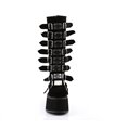 Demonia Plateau Stiefel DAMNED-318 Schwarz samt