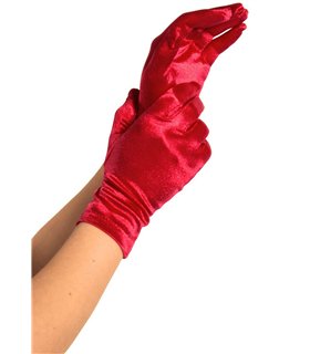 Wrist Length Satin Gloves