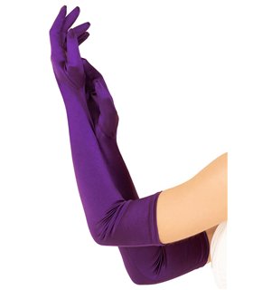 Elegante Extra Lange Satinhandschuhe in 6 Farben, One Size | Leg Avenue