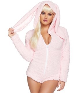 Kuscheliges Hasen Kostüm Damen in Pink | Leg Avenue