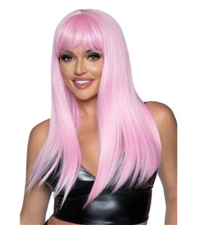 Lange glatte Perücke rosa | Leg Avenue