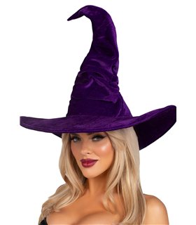 Velvet ruched witch hat