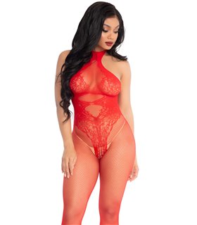 Seamless halter bodystocking