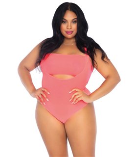 Bandeau & suspender bodysuit +