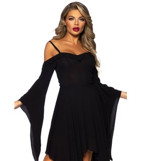 Kleid mit Glockenärmeln aus Baumwolle | Leg Avenue