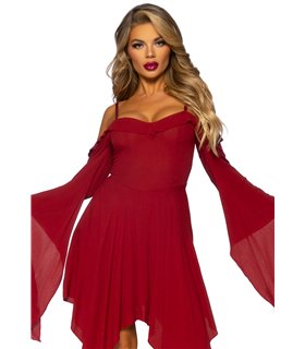 Cotton bell sleeved dress