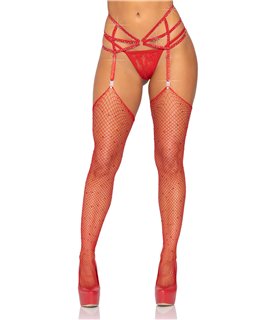 Strumpfgürtel Spinnennetz Design mit Strass | Leg Avenue