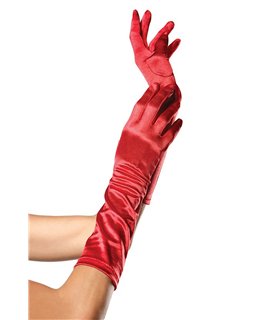 Elbow Length Satin Gloves
