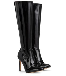 Michael Soul Donna klassische Stiletto Stiefel schwarz lack Michael Soul Donna klassische Stiletto Stiefel schwarz lack