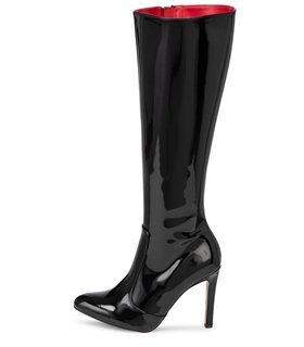 Michael Soul Donna klassische Stiletto Stiefel schwarz lack Michael Soul Donna klassische Stiletto Stiefel schwarz lack