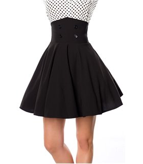 Belsira kurzer Swing-Rock schwarz - Röcke
