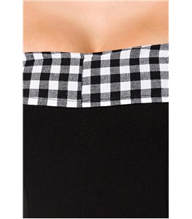 Belsira schulterfreies Swing-Kleid schwarz/weiss - midi Kleider Belsira schulterfreies Swing-Kleid schwarz/weiss - midi Kleider