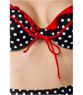 Belsira Highwaist Bikini schwarz/weiß/rot Belsira Highwaist Bikini schwarz/weiß/rot
