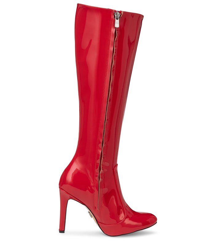 Michael Soul DONNA - Klassische Stiletto Stiefel in rot lack