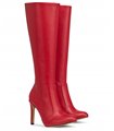 Michael Soul Donna klassische Stiletto Stiefel rot matt
