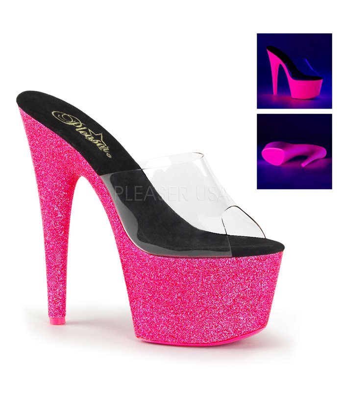 Plateau High Heels ADORE-701UVG - Neon Pink