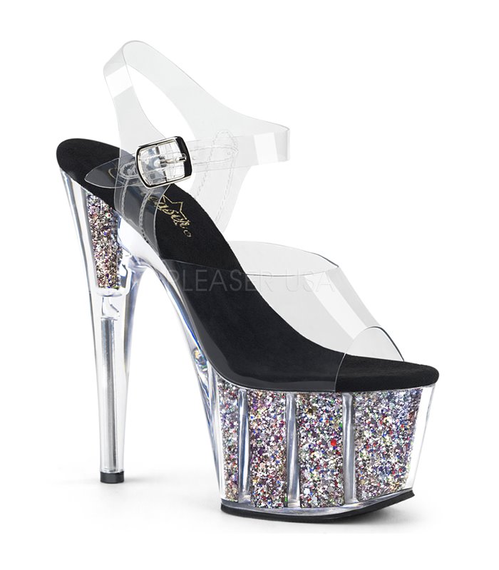 Plateau High Heels ADORE-708CG - Silber