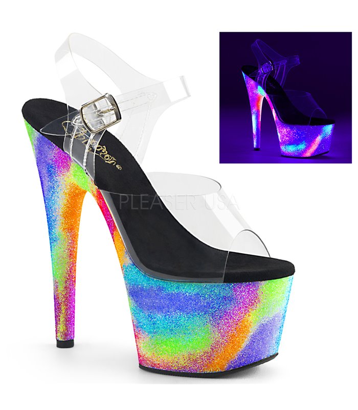 Plateau High Heels ADORE-708GXY - Neon Mehrfarbig