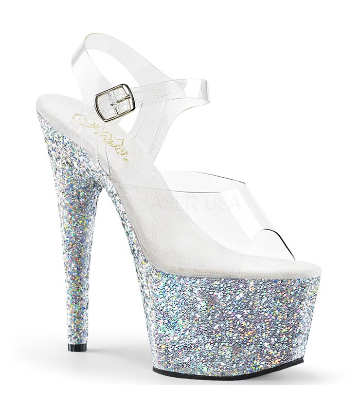 Plateau High Heels ADORE-708LG - Silber