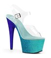 Plateau High Heels ADORE-708OMBRE - Aqua/Blau