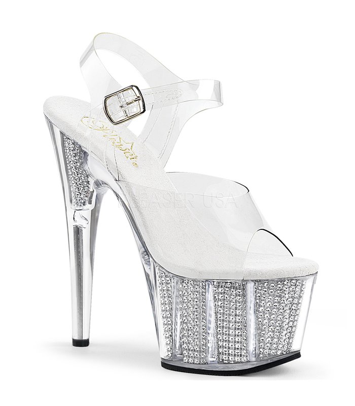 Plateau High Heels ADORE-708SRS - Silber