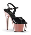 Plateau Sandalette  ADORE-709 - Schwarz/Rose Gold