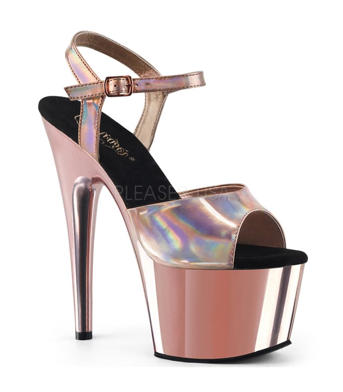 Plateau High Heels ADORE-709HGCH - Rose Gold Chrom