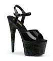 Plateau High Heels ADORE-709MG - Lack Schwarz