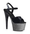 Plateau High Heels ADORE-709OMBRE - Silber/Schwarz