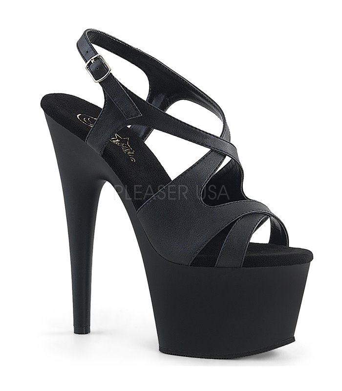 Plateau Sandalette ADORE-730 - PU Schwarz