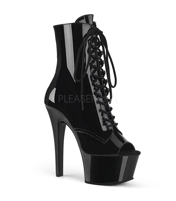 Plateau High Heels ASPIRE-1021 Schwarz lack