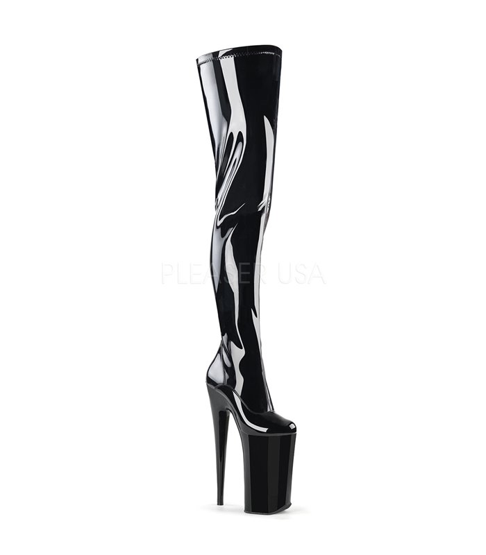 Extrem Plateau Heels BEYOND-4000 - Lack Schwarz