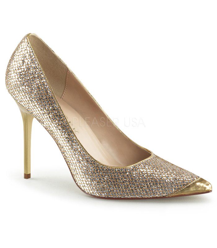 Stiletto Pumps CLASSIQUE-20 - Gold Glitzer