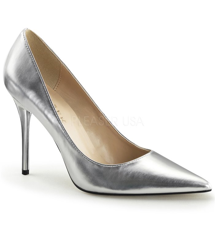 Stiletto Pumps CLASSIQUE-20 - PU Silber Metallic