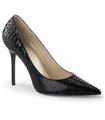 Pleaser Pumps CLASSIQUE-20SP Schwarz Snake-Print Leder