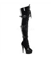 Plateau Overknee Stiefel DELIGHT-3028 - Lack