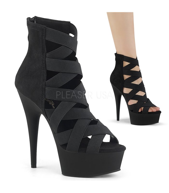 Plateau High Heels DELIGHT-600-24 - Schwarz