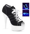 Canvas High Heel Sneakers DELIGHT-600SK-01 - Schwarz