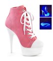 Canvas High Heel Sneakers DELIGHT-600SK-02 - Rosa