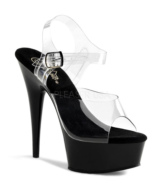 Plateau High Heels DELIGHT-608 - Schwarz