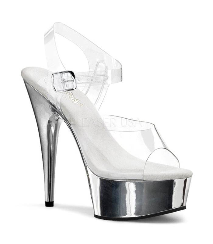 Plateau Sandalette DELIGHT-608 - Silber