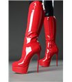 Giaro Galana 1003 Stiefel luxus Plateaustiefel in rot lack