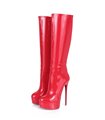 Giaro Galana 1003  luxus Plateau Stiefel in in rot lack