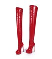 Giaro Galana 1004 Stiefel luxus Plateau Overkneestiefel in in rot lack