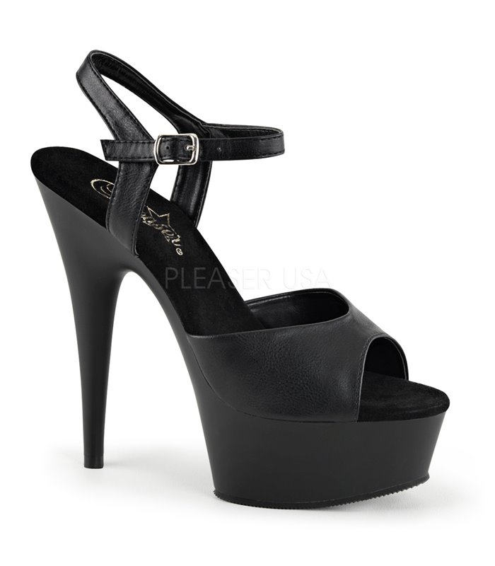 Plateau High Heels DELIGHT-609 - Matt Schwarz